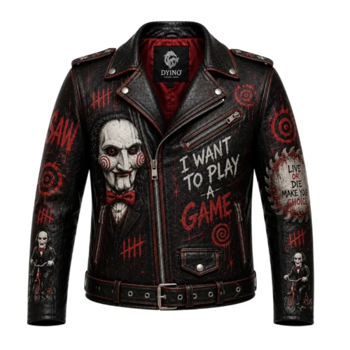 Women’s Horror Leather Biker Jacket