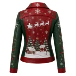 Women’s Christmas Biker Leather Jacket