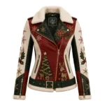Women’s Christmas Leather Biker Jacket