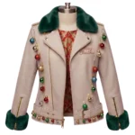 Women’s Christmas Leather Biker Jacket