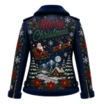 Women’s Christmas Leather Biker Jacket