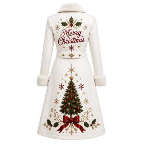Women’s Christmas Leather Long Coat