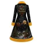 Women’s Christmas Leather Long Coat