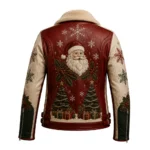Men’s Christmas Biker Leather Jacket