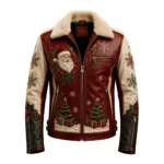 Men’s Christmas Biker Leather Jacket