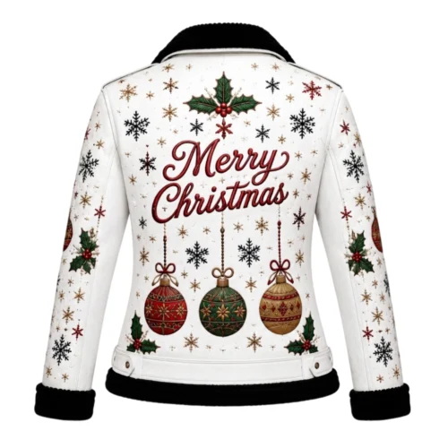 Men’s Christmas Biker Leather Jacket