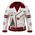 Men’s Christmas Biker Leather Jacket