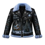 Men’s Christmas Biker Leather Jacket
