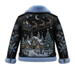 Men’s Christmas Biker Leather Jacket