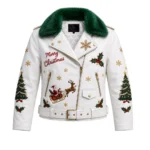 Men’s Christmas Biker Leather Jacket