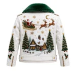 Men’s Christmas Biker Leather Jacket