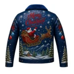 Men’s Christmas Bomber Leather Jacket