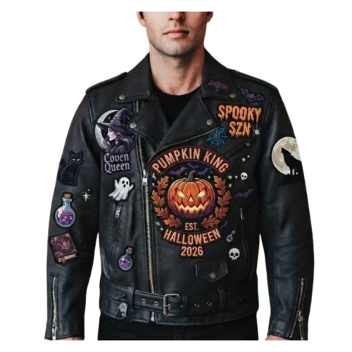 Men’s Halloween Leather Biker Jacket