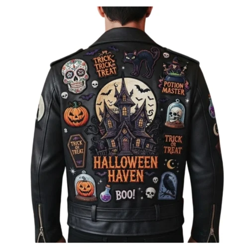 Men’s Halloween Leather Biker Jacket