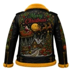 Men’s Christmas Biker Leather Jacket
